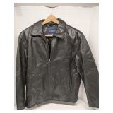 Croft & Borrow black leather jacket, size M