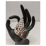 Multi-Strand Bronze Freshwater Pearl Bracelet