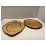 Lot of 2 Antique Kitchenware  I-Platter & 1-Plate