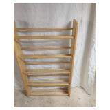 Solid wood media shelf