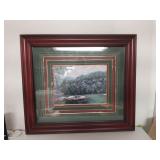 Nicely framed golf theme art print