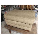 Tan fabric ottoman