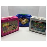 Lot of 3 Plastic Lunch Boxes one has Thermos