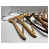 Group of 6 Wooden Coat Suit Hangers