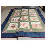 Machine Made Patchwork Rustic Farm Theme Throw