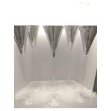 Lot of 6 27' trumpet glass vases