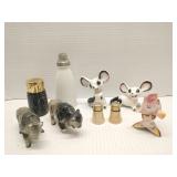 Assorted group of salt & pepper shakers