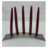 Candle stick holder decoration with 5 candle
