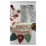 Assorted Christmas decorations lot.