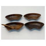 Wood serving set.