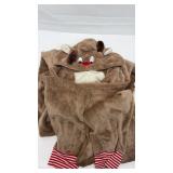 North Pole trading co XL rain deer fleece suit
