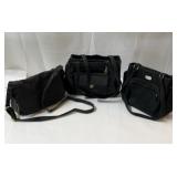 3 black purses