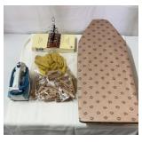 Vintage iron, clothes pins, skirt & pants wood