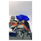Assorted zipper pouches and bags.