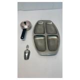 Italian Mid Century Rare Stainless Steel serving