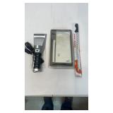 Knife, fabric steamer and 12v electric car ice