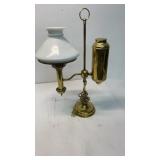 Victorian brass antique student desk  lamp