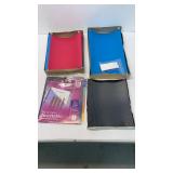 Office supplies, hanging folders and page