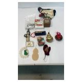 Assorted Christmas decorations and ornaments.