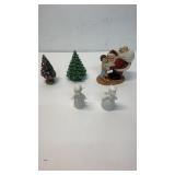 Ceramic Christmas figurines.