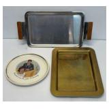 1 president John F. Kennedy plate and 2 small