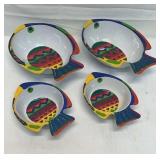 2 large 9in long bowl 2 small 5in bowl