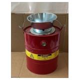 Safety auto oil drain can