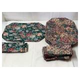 One 12 piece set of placemats and napkins. One 35