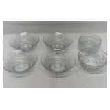 4 fancy glass bowls and 2 candy dishes