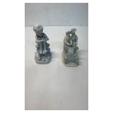 vintage glazed porcelain figurines.