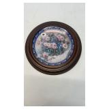 vintage framed collectors ceramic plate From