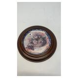 vintage framed collectors ceramic plate From