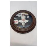vintage framed collectors ceramic plate From