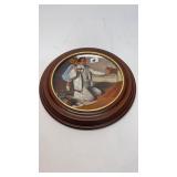vintage framed collectors ceramic plate From