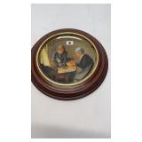 vintage framed collectors ceramic plate From