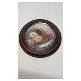 vintage framed collectors ceramic plate From