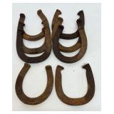 8 horse shoes