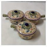 Set of 3 soup crocs with lids by Temp-tations