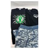 Men's clothing mixed sizes. 3 shirts and pajama