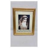 Very nice framed picture of Saint Teresa
