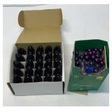 1 set of violet colored lights for decoration.