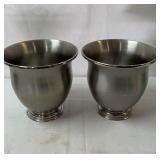 Stainless vases.