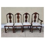 4 vintage dining chairs