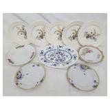 10 random ceramic plates deco