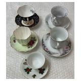Vintage Porcelain Tea Cup Lot