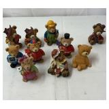 Collectible bear figurines.