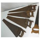 Vintage metal hand saws