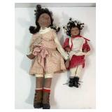 2 vintage ceramic dolls