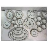 Royal Bayreuth teal tulip set 49pcs