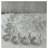 18 piece glassware set.